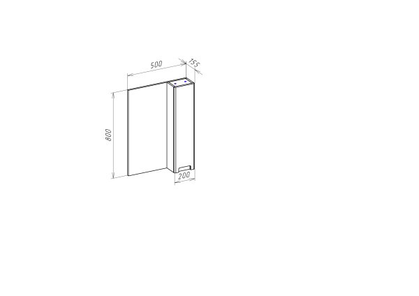 Зеркало-шкаф (50х80) Bellezza Пегас 4610450021041
